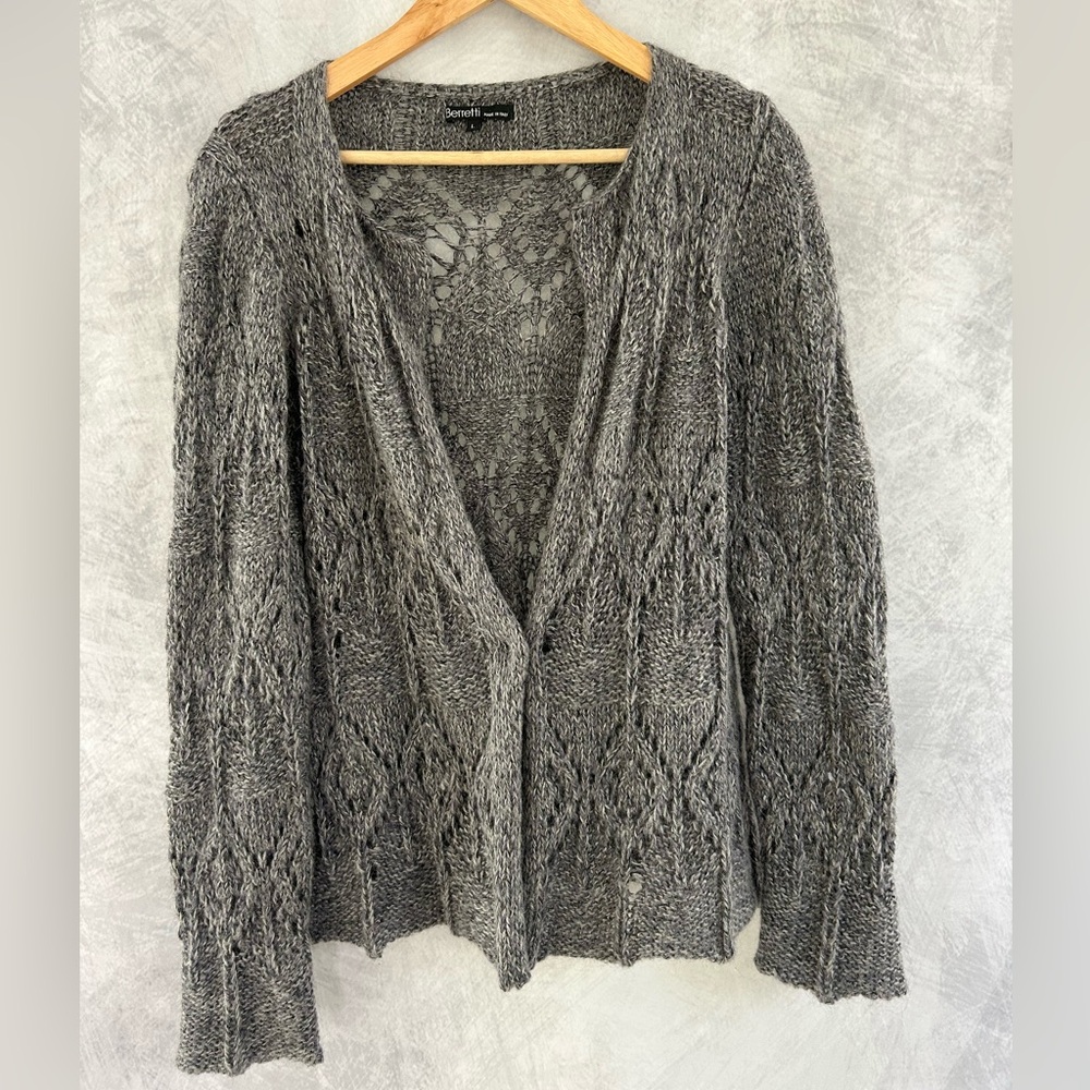 Berretti Textured Gray Cardigan